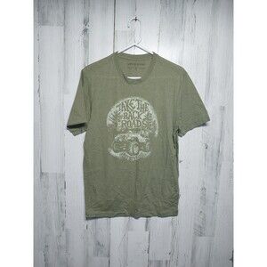Life is Good "Take The Back Roads" Cool Tee mens olive green T shirt Medium